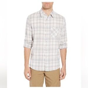 rag & bone Light Gray Plaid Button Down Shirt